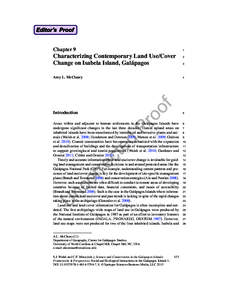 Chapter 9  1 Characterizing Contemporary Land Use/Cover Change on Isabela Island, Galápagos
