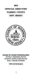 2012 OFFICIAL DIRECTORY WARREN COUNTY