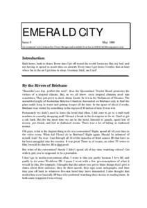 EMERALD CITY Issue 9 MayAn occasional ‘zine produced by Cheryl Morgan and available from her at 