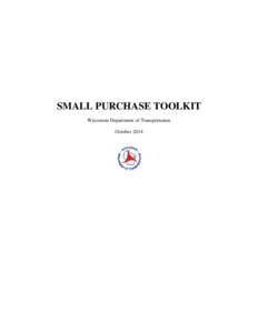 WisDOT Small Purchase Toolkit for transit procurement