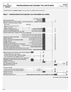 NL428  Newfoundland and Labrador Tax and Credits T1 General – 2009