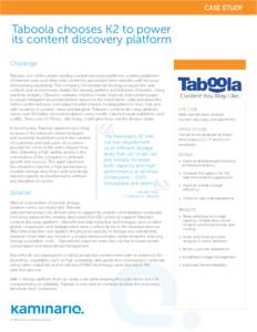 Taboola chooses Kaminario K2 to Power its Content Discovery Platform - Case Study