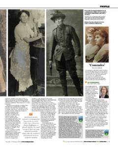 PROFILE From left: Constance Markievicz as a debutante in 1886, stirring soup in the Liberty Hall kitchen and with a revolver. COURTESY OF: KILMAINHAM GAOL MUSEUM