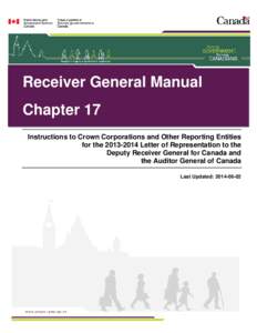 Receiver General Manual - Chapter 17 - Receiver General for Canada - PWGSC