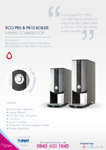 “  ECO PB5 & PB10 BOILER MAINS COUNTER TOP  The Angel PB5 + PB10