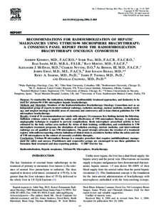 SIR-Spheres / TheraSphere / Sirtex / Microsphere / Radiation therapy / Hepatocellular carcinoma / Glass microsphere / Metastatic liver disease / Liver cancer / Medicine / Radiation oncology / Selective internal radiation therapy