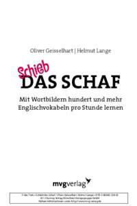Oliver Geisselhart | Helmut Lange  das Schaf Mit Wortbildern hundert und mehr Englischvokabeln pro Stunde lernen