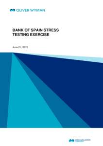 Oliver Wyman - Bank of Spain Stress Testing exercise