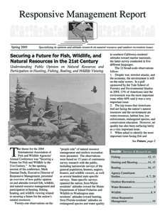 Future from page 1  2 Florida panther or manatee. In Responsive Management studies on