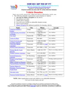 Vehicle Donation in Pinellas County