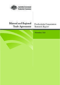 Research report - Bilateral and Regional Trade Agreements