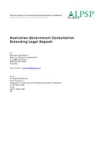 Microsoft Word - ALPSP response - Legal Deposit Consultation - April[removed]draft
