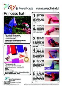 make & do activity kit  Princess hat 1