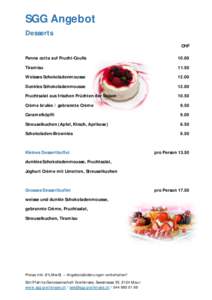 SGG Angebot Desserts CHF Panna cotta auf Frucht-Coulis