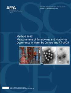 Version 1.1 | Revised January 2012  Cover: Left picture: Prairie Du Sac, WI Pump house, courtesy of Dr. Mark Borchardt Middle picture: norovirus, courtesy of Fred P. Williams; Bar = 50 nanometers Right picture: poliovir