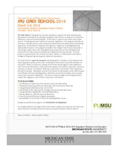 THE INSTITUTE OF PUBLIC UTILITIES presents  IPU GRID SCHOOL 2014 March 3-6, 2014 Courtyard by Marriott Charleston Historic District Charleston, South Carolina