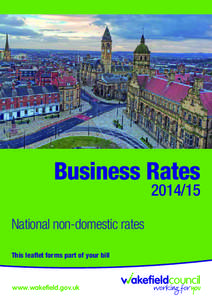 Business Rates[removed]National non-domestic rates This leaflet forms part of your bill