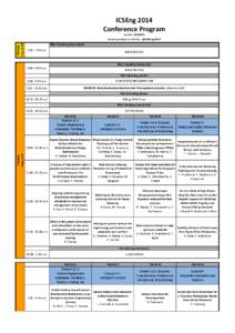 ICSEng 2014 Conference Program Version: [removed]Monday August 18