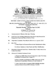 NEW HAMPSHIRE DIVISION OF HISTORICAL RESOURCES State of New Hampshire, Department of Cultural Resources[removed]Pillsbury Street, 2nd Floor, Concord NH[removed]FAX[removed]removed] Voice/T