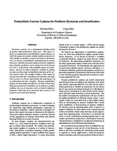 Central processing unit / Instruction set architectures / Branch predictor / Counter / Linear feedback shift register / CPU cache / Hardware performance counter / DEC Alpha / ARM architecture / Computer architecture / Computer hardware / Computing