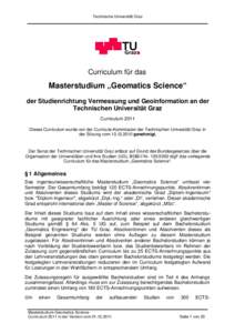 Microsoft Word - Masterstudium Geomatics Science Beschluss CuKodoc