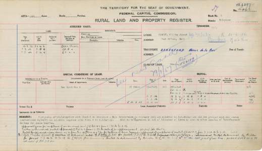 Department of the Interior Property and Tenancy Ledger