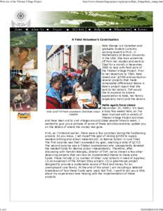Web site of the Tibetan Village Project  1 of 4 http://www.tibetanvillageproject.org/projects/Kate_Stange/kate_stange.htm