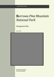 Burrowa-Pine Mountain National Park Management Plan