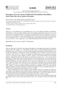 Description of two new species of Walkerella (Pteromalidae, Otitesellinae) from China with a key to species of the genus