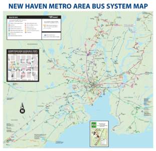 NEW HAVEN METRO AREA BUS SYSTEM MAP C1 to Meriden C2 to Wallingford Center C3 to North Haven Center Bla  M3