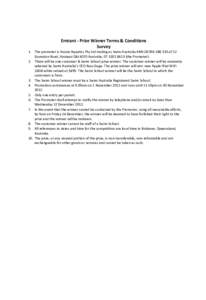 Entrant - Prize Winner Terms & Conditions Survey 1. The promoter is Aussie Aquatics Pty Ltd trading as Swim Australia ABNof 52 Essendon Road, Anstead Qld 4070 Australia, the Promoter). 2. Th