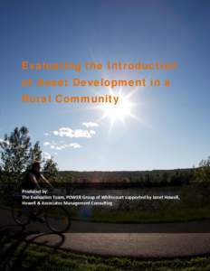 Evaluating the Introduction of Asset Development in a Rural Community