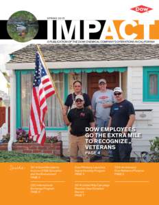 IMPACT SPRING 2015 A PUBLICATION OF THE DOW CHEMICAL COMPANY’S OPERATIONS IN CALIFORNIA  dow employees