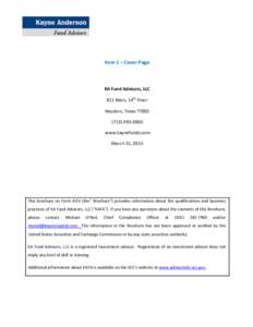 Financial services / Funds / Master limited partnership / Collective investment scheme / Separate account / Management fee / Investment Advisers Act / Financial adviser / Registered Investment Advisor / Financial economics / Investment / Finance