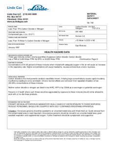 MATERIAL SAFETY DATA SHEET Linde Gas LLC