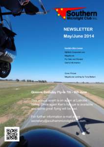 NEWSLETTER May/June 2014 Inside this issue Midfield Crosswind Join Megafauna For Sale and Wanted