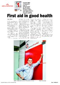 Courier Mail 17-Oct-2011 Page: 29 Business Owner By: Alex Tilbury Market: Brisbane