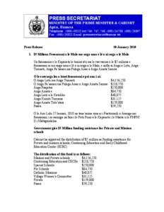 Microsoft Word - Press Release  30 January 2010