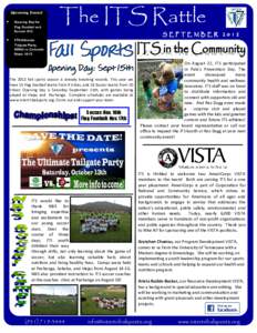 Upcoming Events!  • Opening Day for Flag Football and