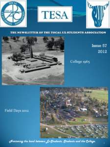 Tocal exstudents association newsletter 2012