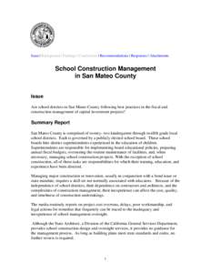 School Construction Management