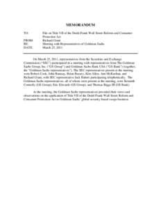 Microsoft Word[removed]Goldman-SEC Meeting Memo