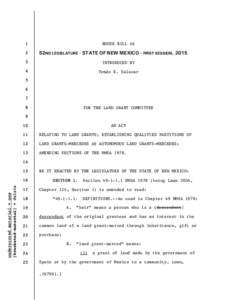 HOUSE BILL[removed]52ND LEGISLATURE - STATE OF NEW MEXICO - FIRST SESSION, 2015