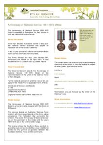 Anniversary of National Service 1951–1972 Medal / Australian Cadet Forces Service Medal / Defence Long Service Medal