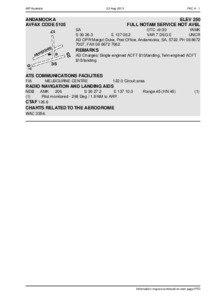 NOTAM / Air traffic control / Andamooka /  South Australia / Common Traffic Advisory Frequency