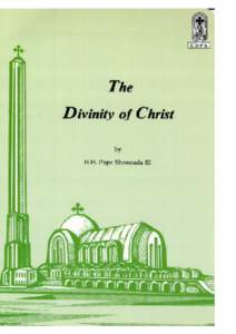 The Divinity of Christ By H.H. Pope Shenouda III