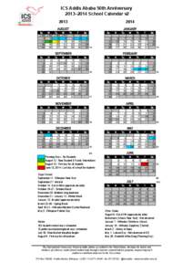 ICS Addis Ababa 50th Anniversary 2013–2014 School Calendar v2[removed]