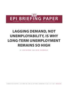 Lagging demand, not unemployability, is why long-term unemployment remains so high | Economic Policy Institute