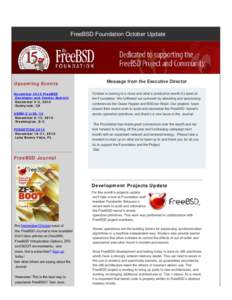 FreeBSD Foundation October 2015 Update