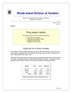 Rhode Island Division of Taxation State of Rhode Island and Providence Plantations Department of Revenue March 15, 2013 ADV[removed]